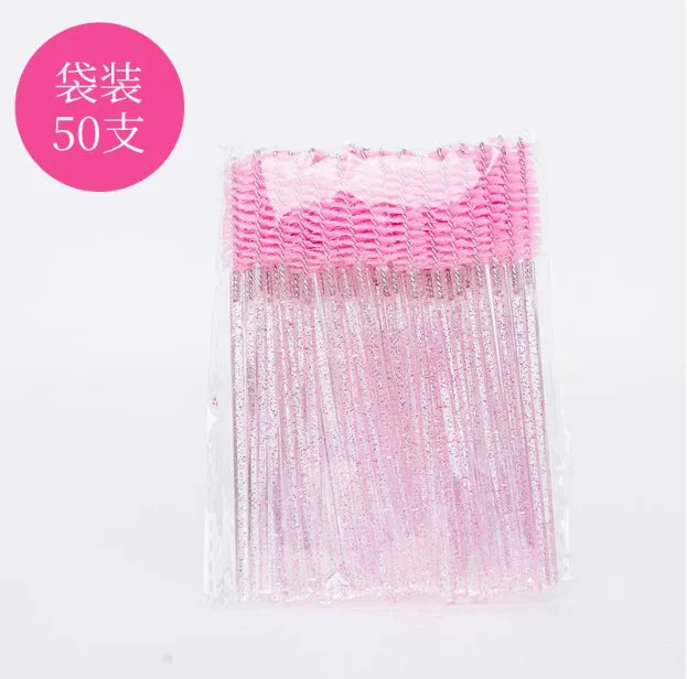 50-Pack Disposable Mascara Wands & Eyelash Extension Brush Combs