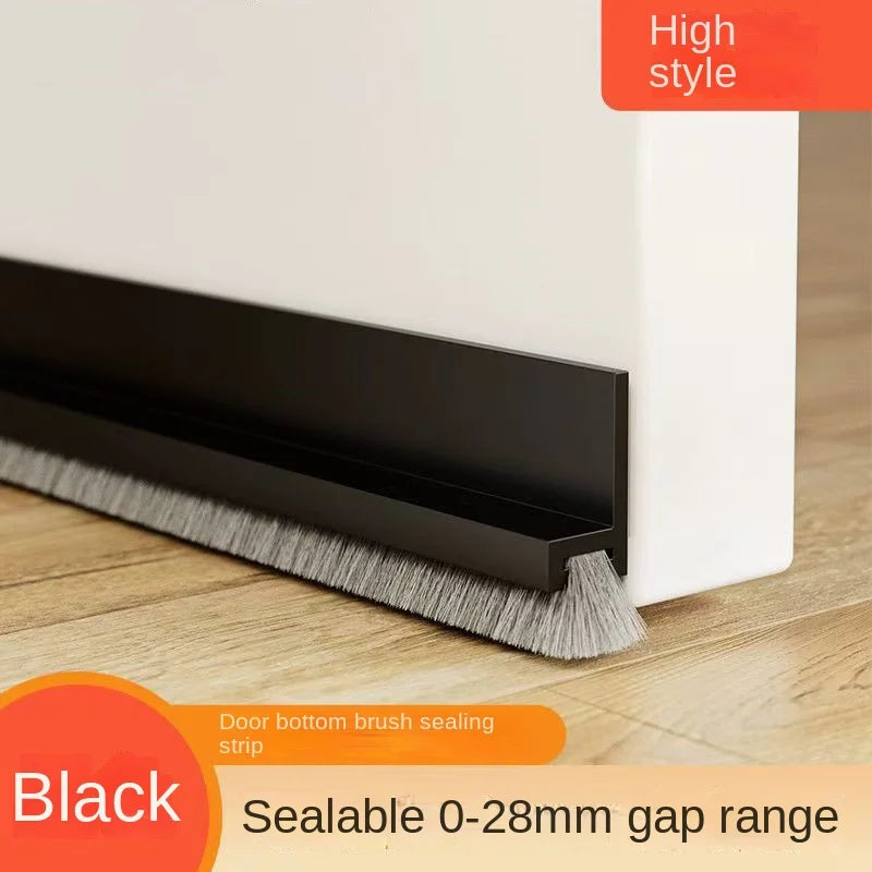 1PC 100CM Self-Adhesive Brush Door Seal Strip Insectproof Soundproof Bottom Door Stop - Durable Bottom Seal for Home Improvement Peaceful Pleasures Health and Wellness Black chuan mendi 100cm 30mm