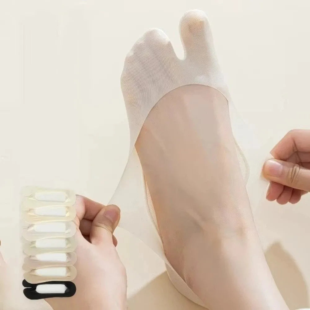 Women's Ultra-Thin Split Toe Invisible Boat Socks | No-Show