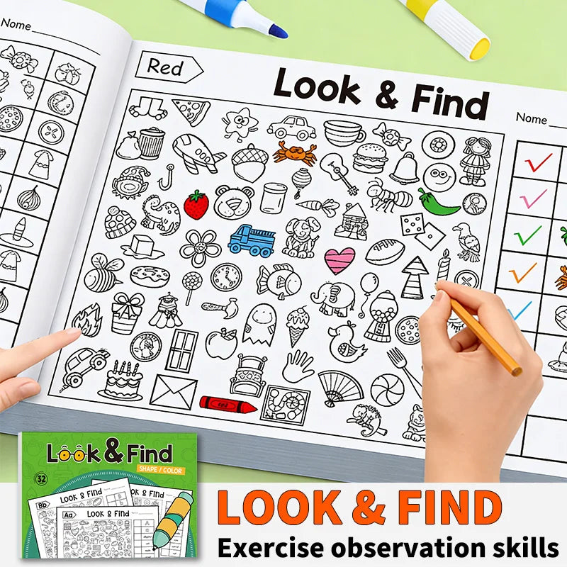Children's Interactive Treasure Hunt Coloring Book Hidden Images