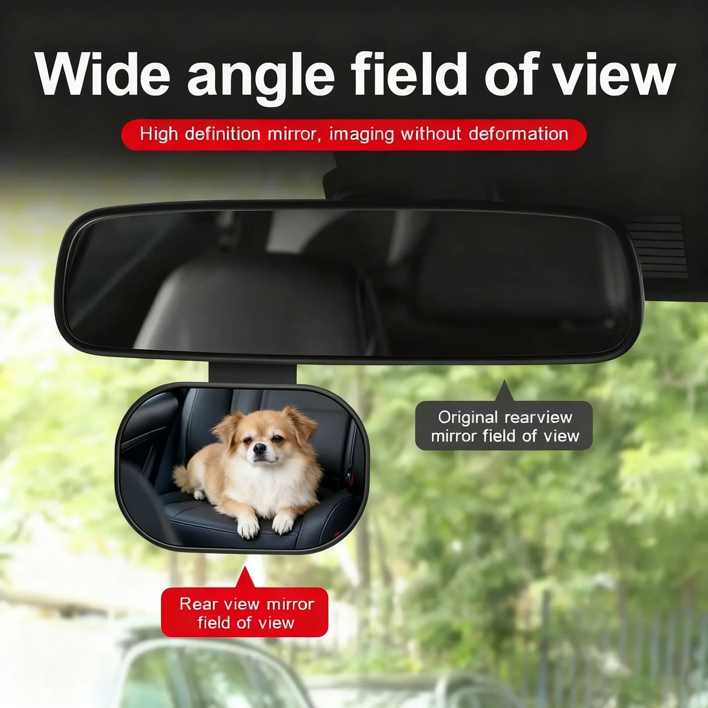 360° Rotatable Baby Car Mirror – Rear Facing Infant View