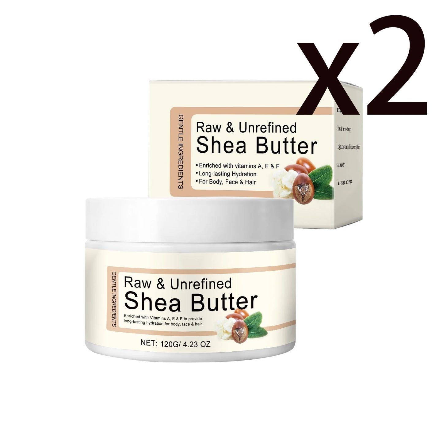 Tallow Shea Butter Moisturizing Body Lotion Barrier Skin Repair Improve Roughness Antioxidant Long Lasting Nourishing Skin Cream Peaceful Pleasures Health and Wellness 2x120g