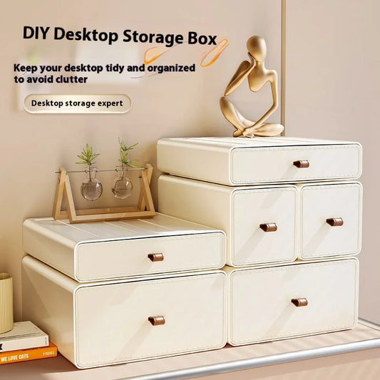 Desk Organizer with Drawers & Entryway Shelf | Storage Box Desk Storage Organizer Peaceful Pleasures Health and Wellness