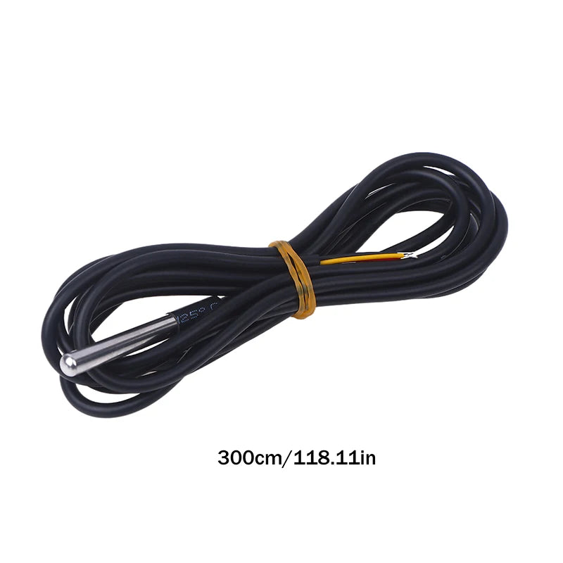 High Quality DS18B20 Waterproof Thread Temperature Probe Temperature Sensor 100cm-500cm Peaceful Pleasures Health and Wellness 300cm