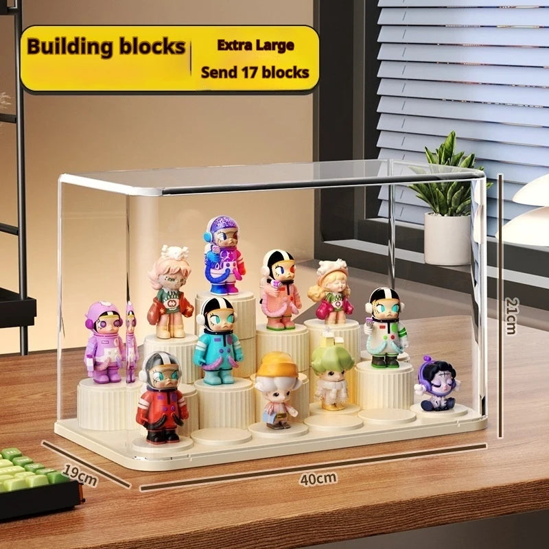 Transparent Acrylic Blind Box Display Rack – Dustproof Desktop