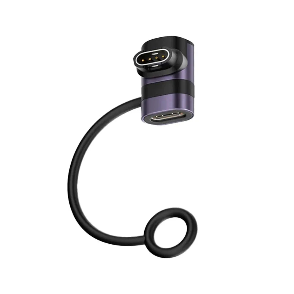 For Garmin Fenix E 8 7 7S 7X 6S 6 Approach S50 tactix 8 Lily 2 Active Approach S70 Type C Adapter Fast Charging Adaptador Peaceful Pleasures Health and Wellness Grey Purple 1