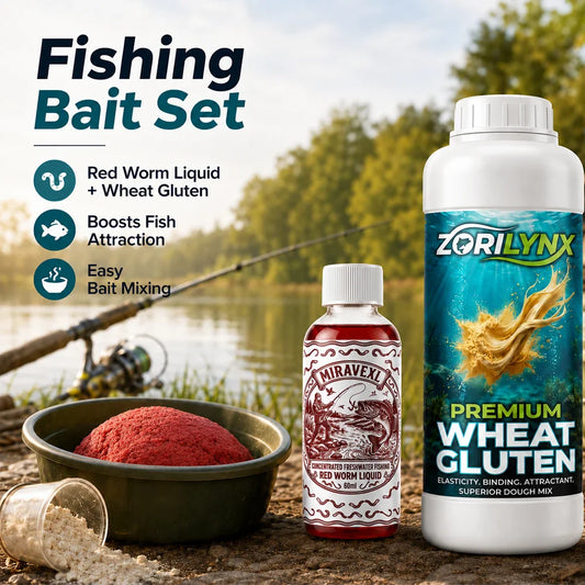 Bloodworm Liquid & Wheat Gluten Fishing Bait Additive Set Fishing Bait Additive Oasis Select