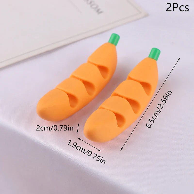 Cute Pineapple Cable Winder Cord Organizer Clips – 2/4 Pack