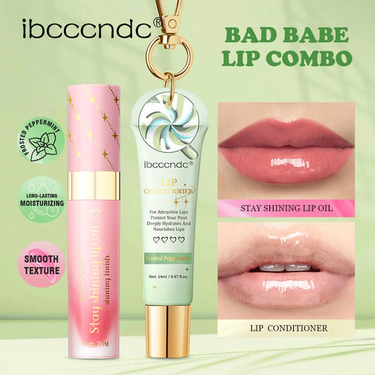Lip Oil Lipstick Set Long Lasting Hydration Lightweight Texture Natural Lipgloss Lip Deeply Moisturizing Lip Makeup Cosmetics Peaceful Pleasures Health and Wellness