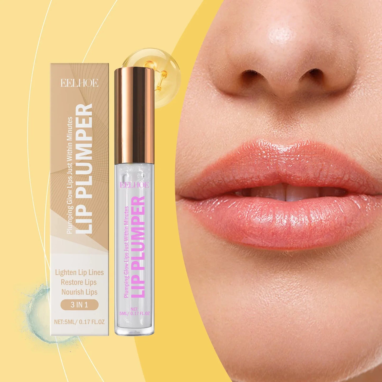 EELHOE Lip Plumper Oil – Volumising, Nourishing & Brightening