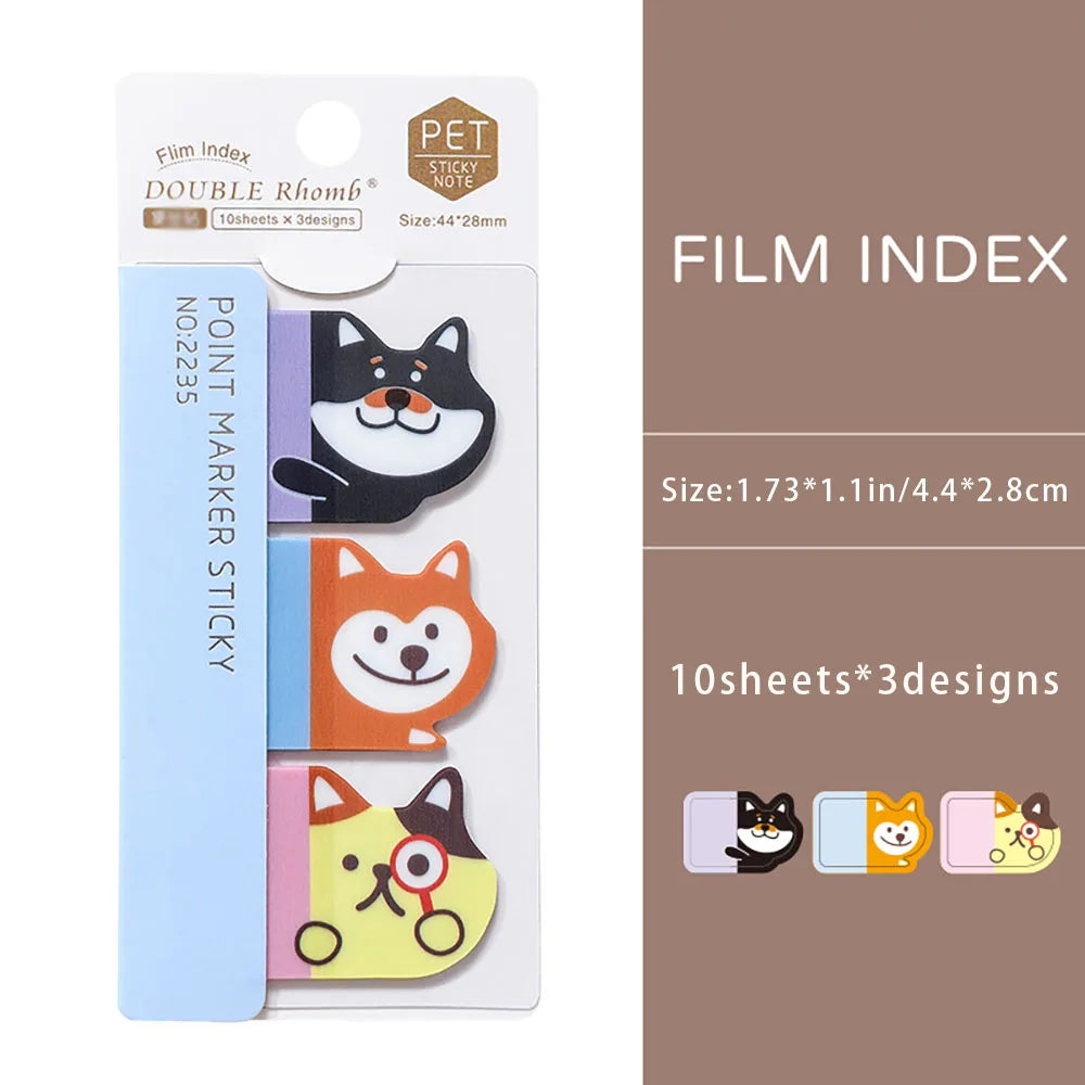 Share Time Index Sticky Convenience Sticker Cute Student Label