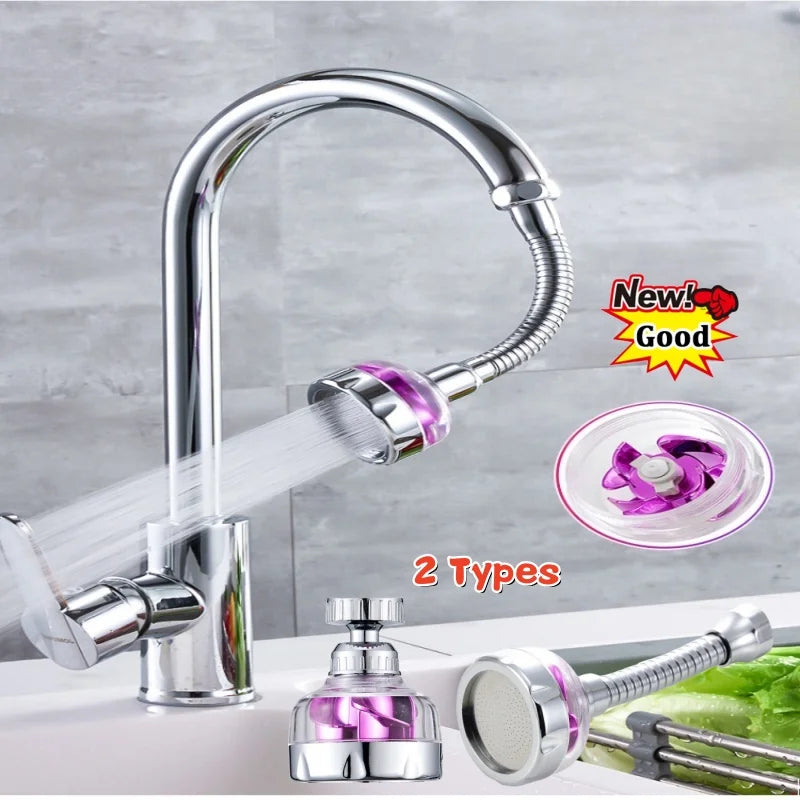 New Turbo Fan Sink Faucet Extender 360° Swivel Kitchen Faucet Aerator High Pressure Water Saving Tap Nozzle Bubbler Diffuser Peaceful Pleasures Health and Wellness