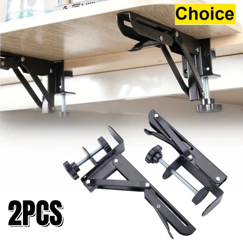 2-Pack L-Shaped Foldable Desktop Extension Bracket | Heavy Duty