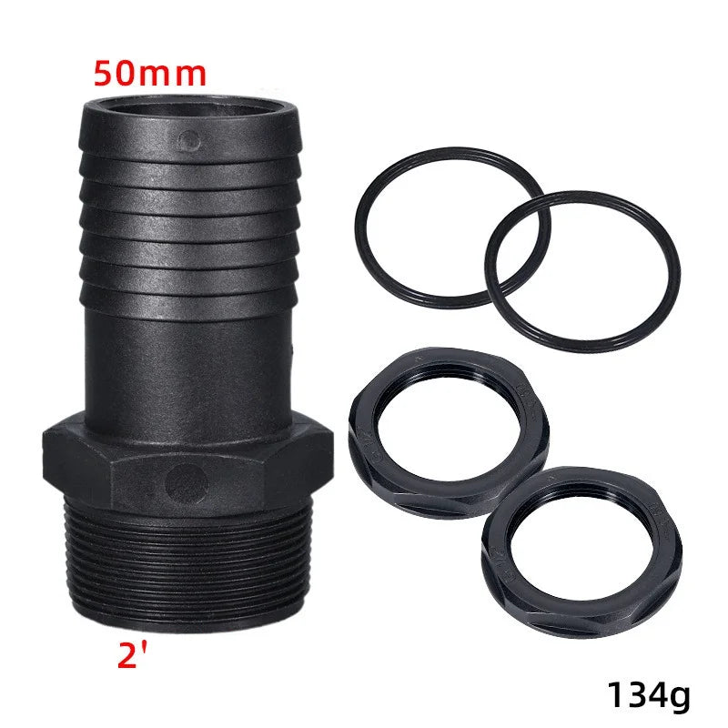 Plastic Pagoda Hose Connector 25/40/50mm Male Thread Adapter