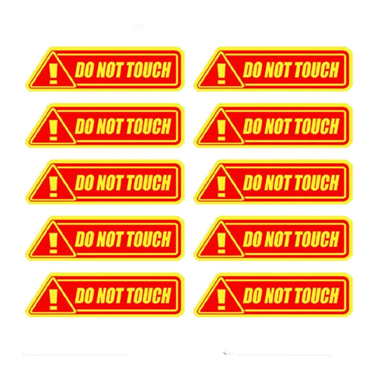 9cmx2.5cm 10Pcs Do Not Touch Sticker Warning Caution Tool Sticker Car Sticker Peaceful Pleasures Health and Wellness Default Title