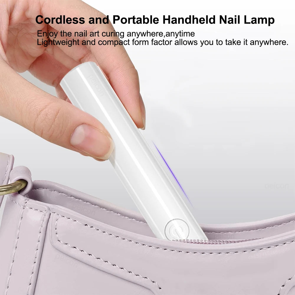 UV LED Nail Lamp Mini UV Nail Lamp for Manicure Portable Nail Dryer Stand Lamp Professional Ultraviolet Mini Nails Drying Light Peaceful Pleasures Health and Wellness