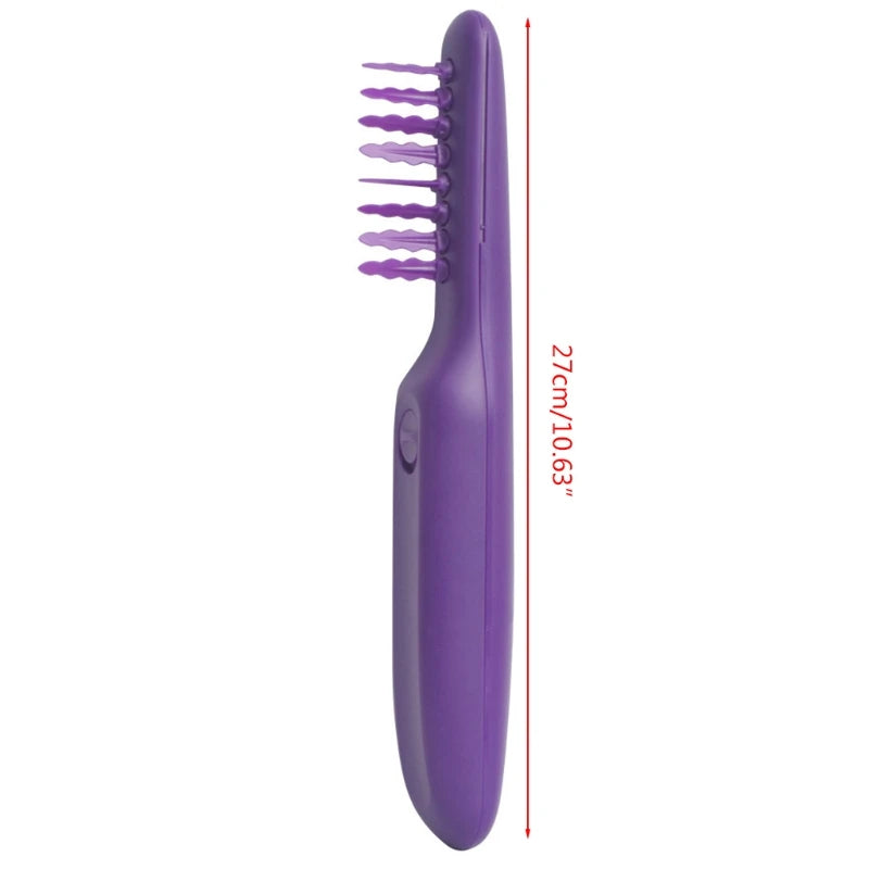 Multi-Functional Electric Detangling Brush Wet Dry Hair Comb for Hair Care Metal Handle Plastic Material for Household Hotel Use Peaceful Pleasures Health and Wellness