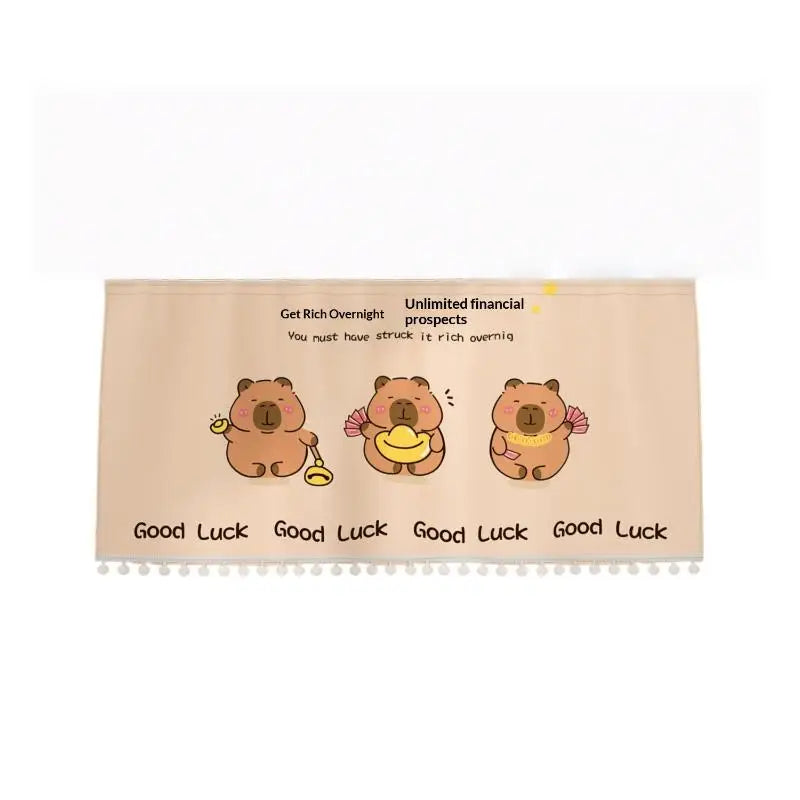 Capybara Cartoon AC Windshield Curtain | Kids Bedroom Air Cover