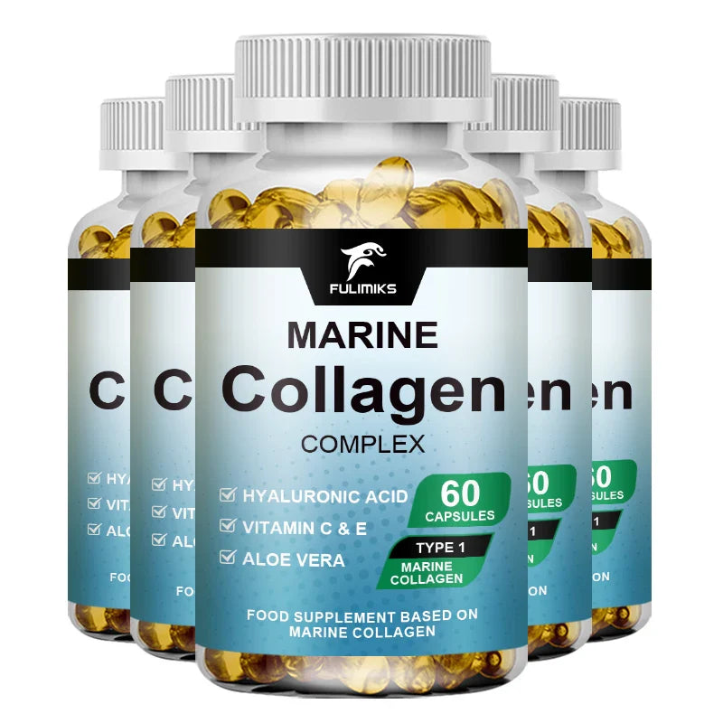 Marine Collagen Capsules with Hyaluronic Acid – Skin, Hair & Nails