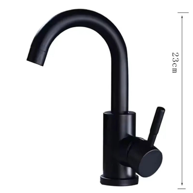 304 Stainless Steel Basin Faucet | 360° Swivel Single Lever Tap