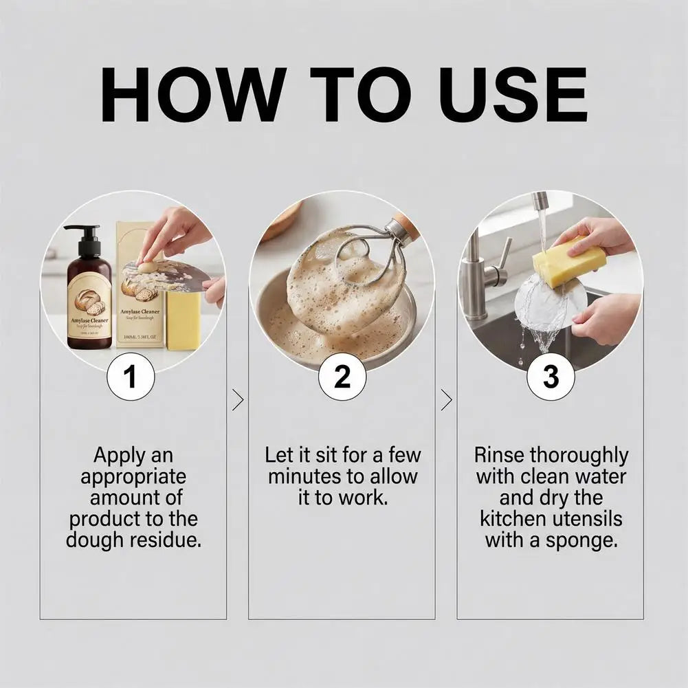 Amylase Enzyme Baking Cleaner – Removes Dough & Grease 100ml