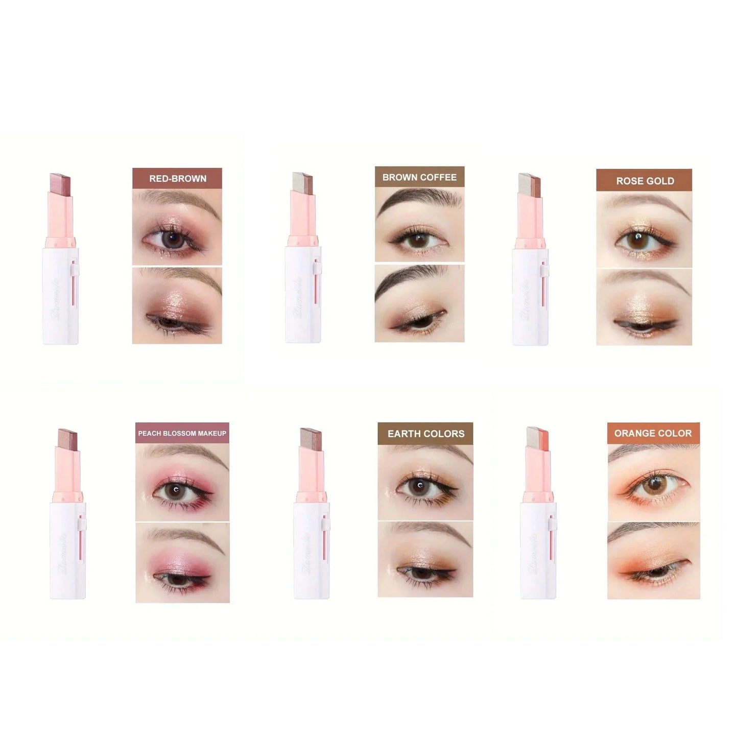 Two-Color Gradient Eye Shadow Stick – Long-Lasting 3D Look