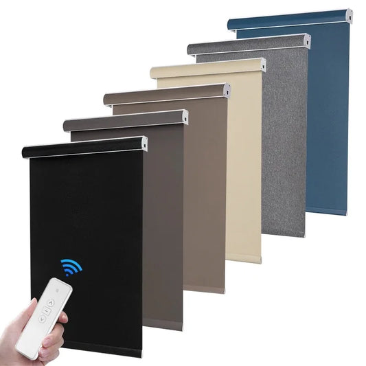 Motorized Roller Blinds for Living Room, Full Shade Screen, UV Protection, Privacy, Wi-Fi, Tuya, Electric Control, for USA. Peaceful Pleasures Health and Wellness