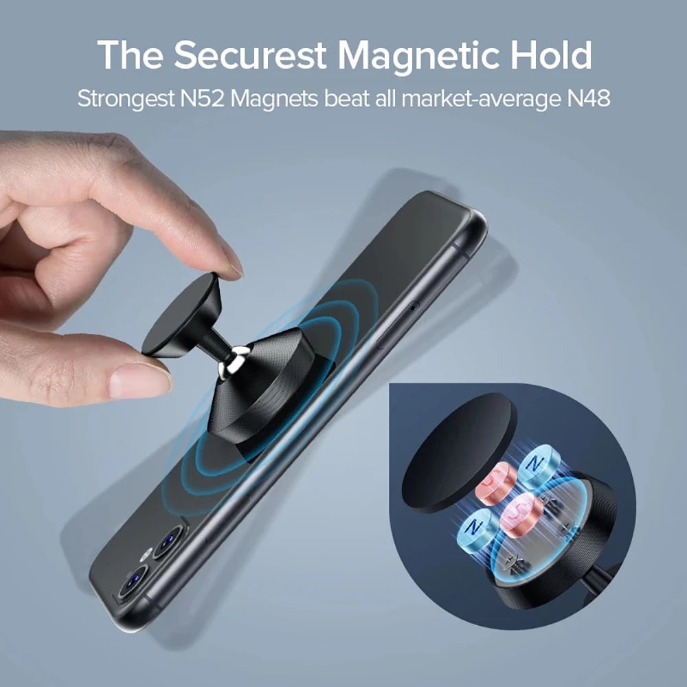 Magnetic Car Phone Holder Dashboard Mount – Universal Fit