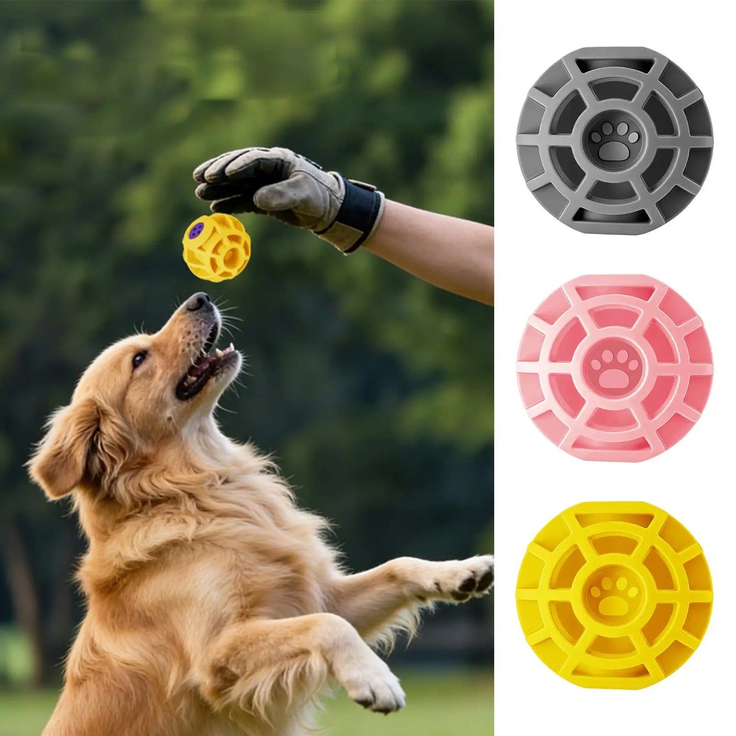 Squeaky Dog Ball – Durable Rubber Chew Toy for Puppies
