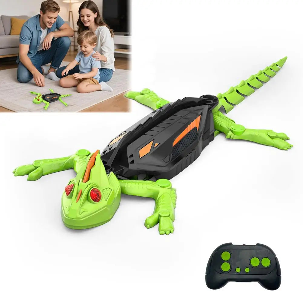 RC Wall Climbing Gecko Robot Toy | LED Eyes, 25 ft Remote