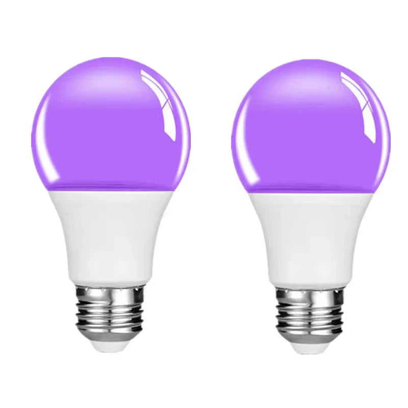 E27 9W UV Black Light Bulb 395nm LED Glow Party Decor