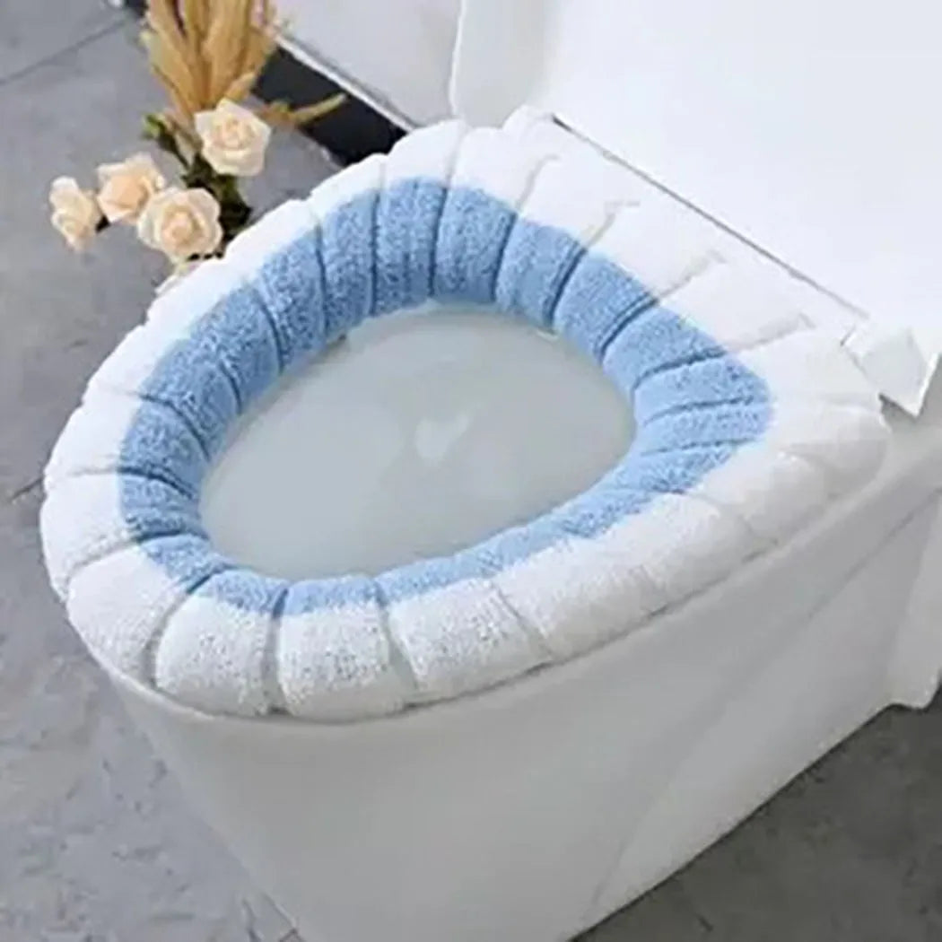 Soft Knit Toilet Seat Cover – Washable Cushion Pad
