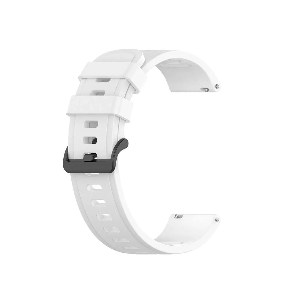 20mm 22mm Silicone Watch Strap for Amazfit Garmin Samsung Peaceful Pleasures Health and Wellness WHITE 47MM