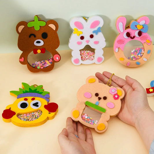 Cartoon Non Woven Shake Pendant DIY Material Kits Children Kids Easy Peaceful Pleasures Health and Wellness