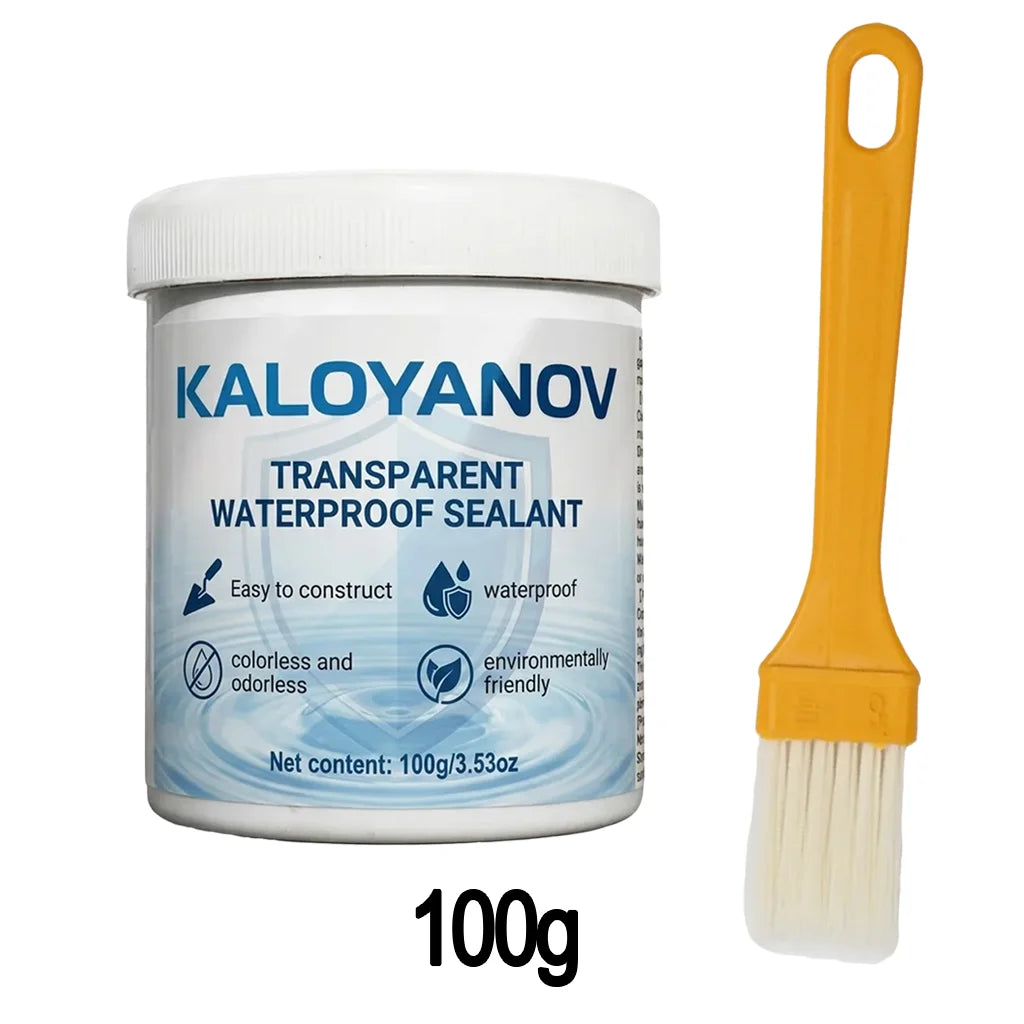 Transparent Waterproof Sealant & Brush – Roof, Bath & Wall