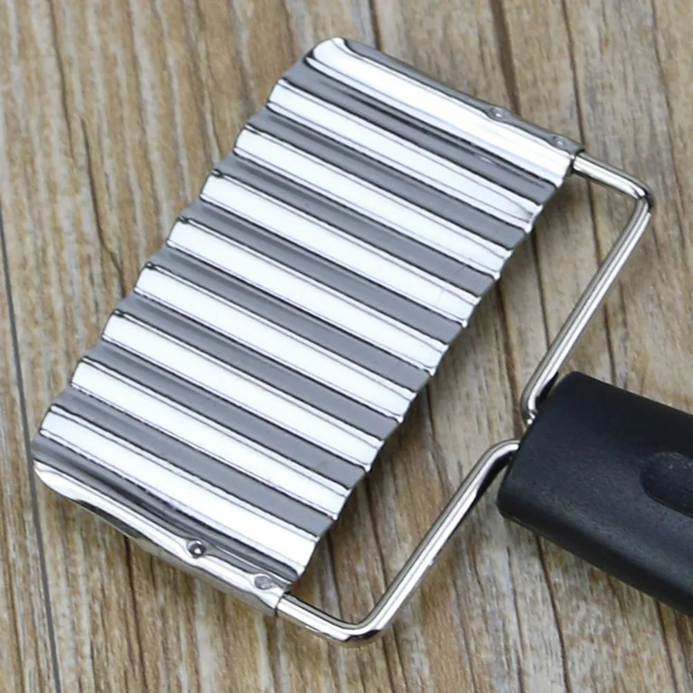 Professional Crinkle Fry Cutter Stainless Steel Wavy Knife for Potato Vegetable Fruit Soap Slicing Effortless Food Prep Compact Peaceful Pleasures Health and Wellness