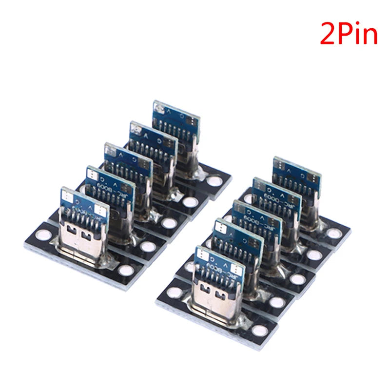 New 10pcs USB 3.1 Type C Socket With Screw fixing plate Type-C USB Jack 3.1 Type-C 2Pin 4Pin Female Connector Jack Charging Port Peaceful Pleasures Health and Wellness 2Pin