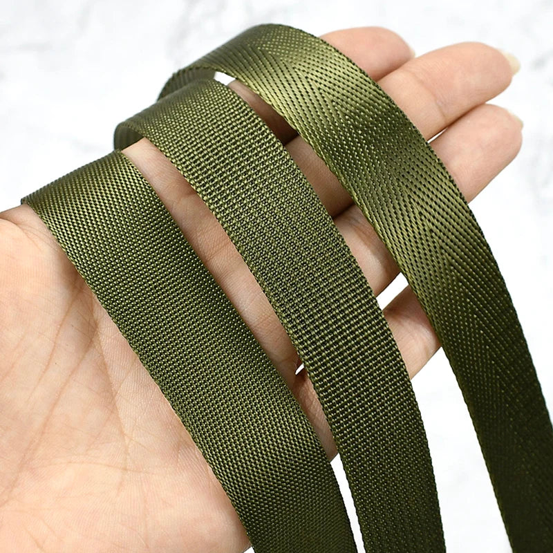 20/25/32/38/50mm ArmyGreen Nylon Webbing for Bag Strap 5Meters Dog Collar Ribbon Tapes Luggage Belt Bias Binding Sewing Trims Peaceful Pleasures Health and Wellness