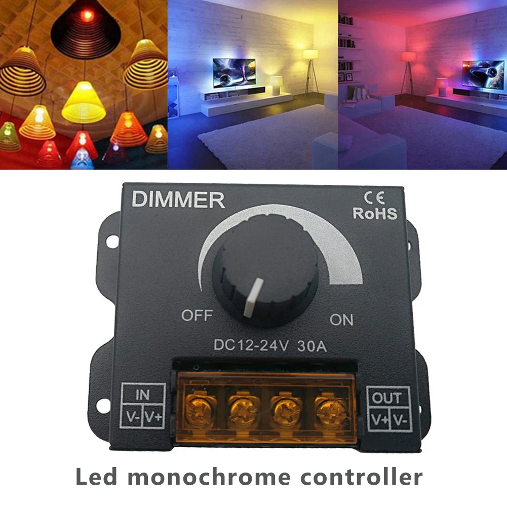 DC 12V-24V 30A PWM LED Dimmer Switch – Stepless Controller Peaceful Pleasures Health and Wellness