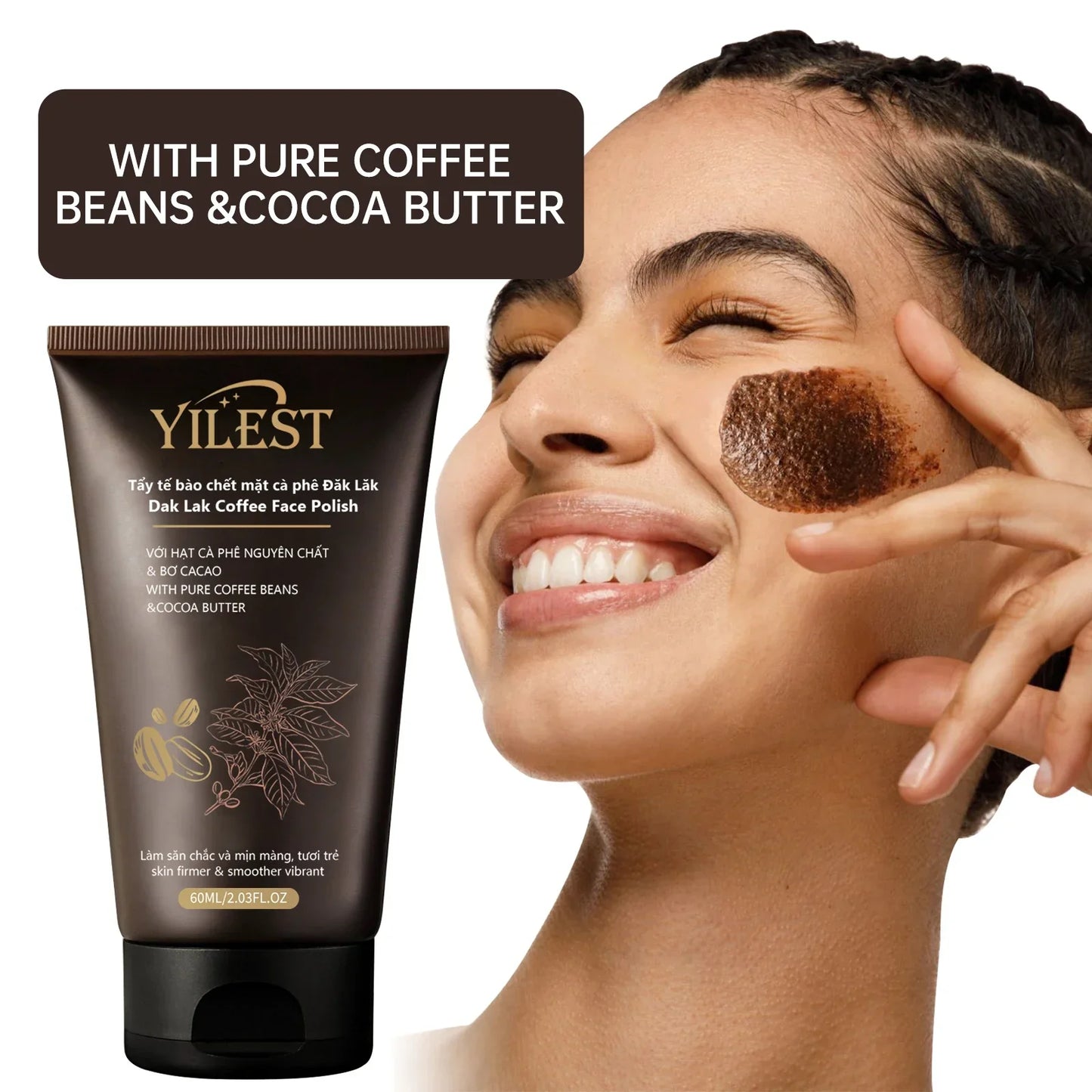 2-in-1 Coffee Face & Body Scrub 60g | Brightening Exfoliant