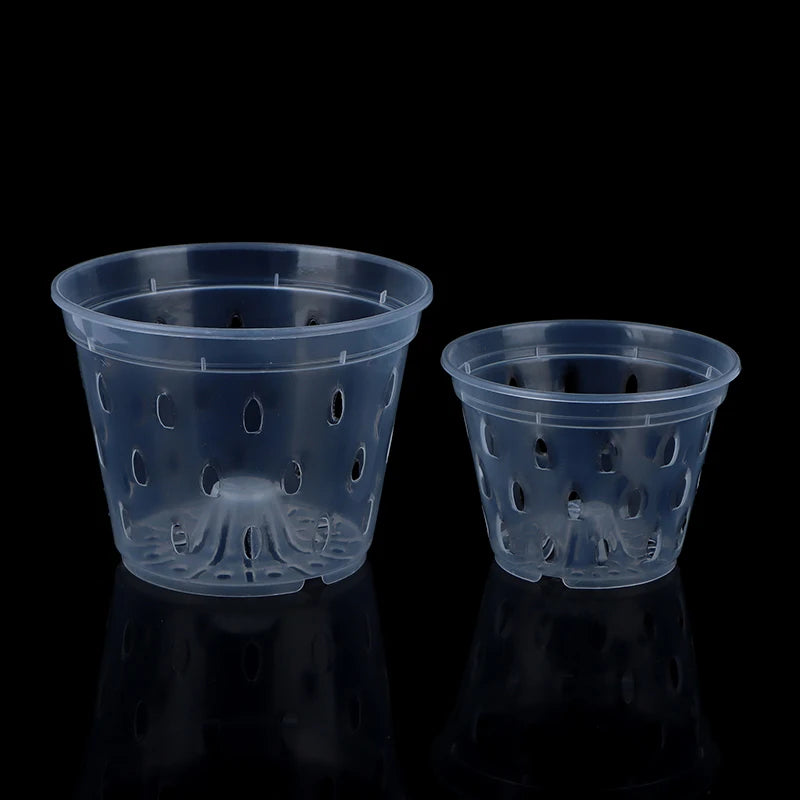 Household Orchid Special Flower Pot Garden Plant Drainage Pots With Hole Transparent Orchid Basket Plastic Breathable Flower Pot Peaceful Pleasures Health and Wellness