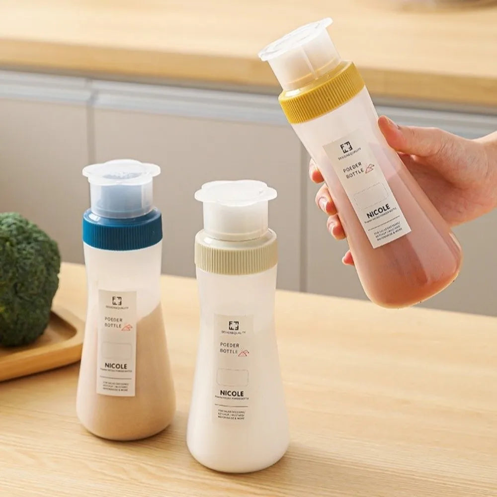 New 250/350ML Seasoning Bottle with Scale Moisture-proof BBQ Powder Bottle Clear Pepper Spice Jar Kitchen Tools Peaceful Pleasures Health and Wellness
