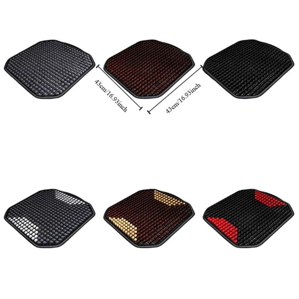 Wooden Beads Seat Cushion | Breathable Cooling Chair Pad