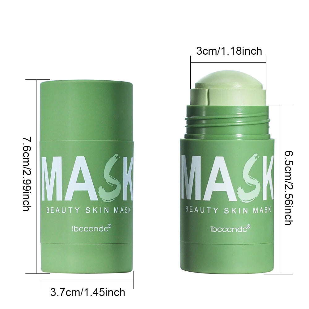 40g Face Clean Mask Rose/Green Tea Extract Cleansing Stick Deep Moisturizing Shrink Pores Blackhead Film Smear Oil Control Mask Peaceful Pleasures Health and Wellness