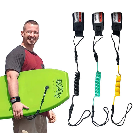 1Pcs New Hot Surf Leash Safety Hand Rope Hook and Single-Wrap Strap Coiled Bodyboarding Leash Suitable for Small to Medium Waves Peaceful Pleasures Health and Wellness