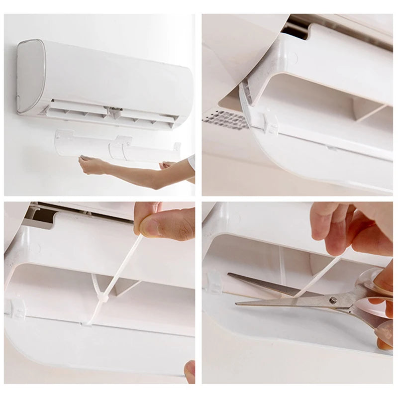 Home Air Conditioner Windshield Universal Retractable Anti Direct Blowing Windshield for Bedroom Living Room Peaceful Pleasures Health and Wellness