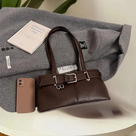 Vintage Large Capacity PU Tote Bag – Women's Shoulder Handbag Shoulder Tote Bag Oasis Select