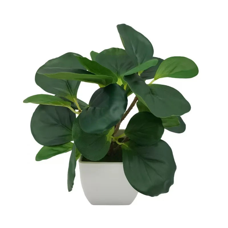 4PCS Artificial Bonsai Plants | Fake Plant Pot Home Office Decor