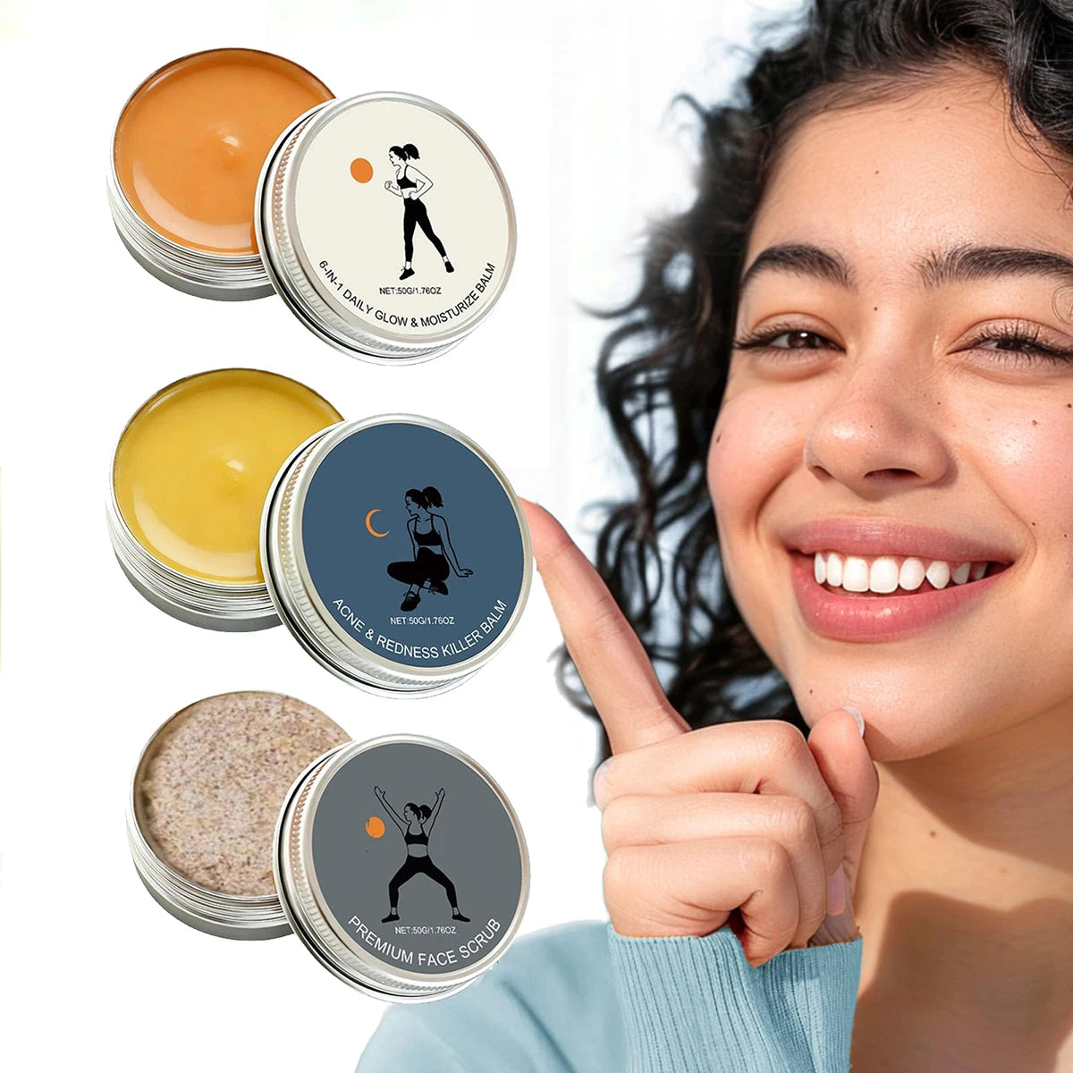 6-in-1 Daily Glow Face Cream – Day & Night Moisturizing Balm for Acne, Redness & Fine Lines 50g Peaceful Pleasures Health and Wellness