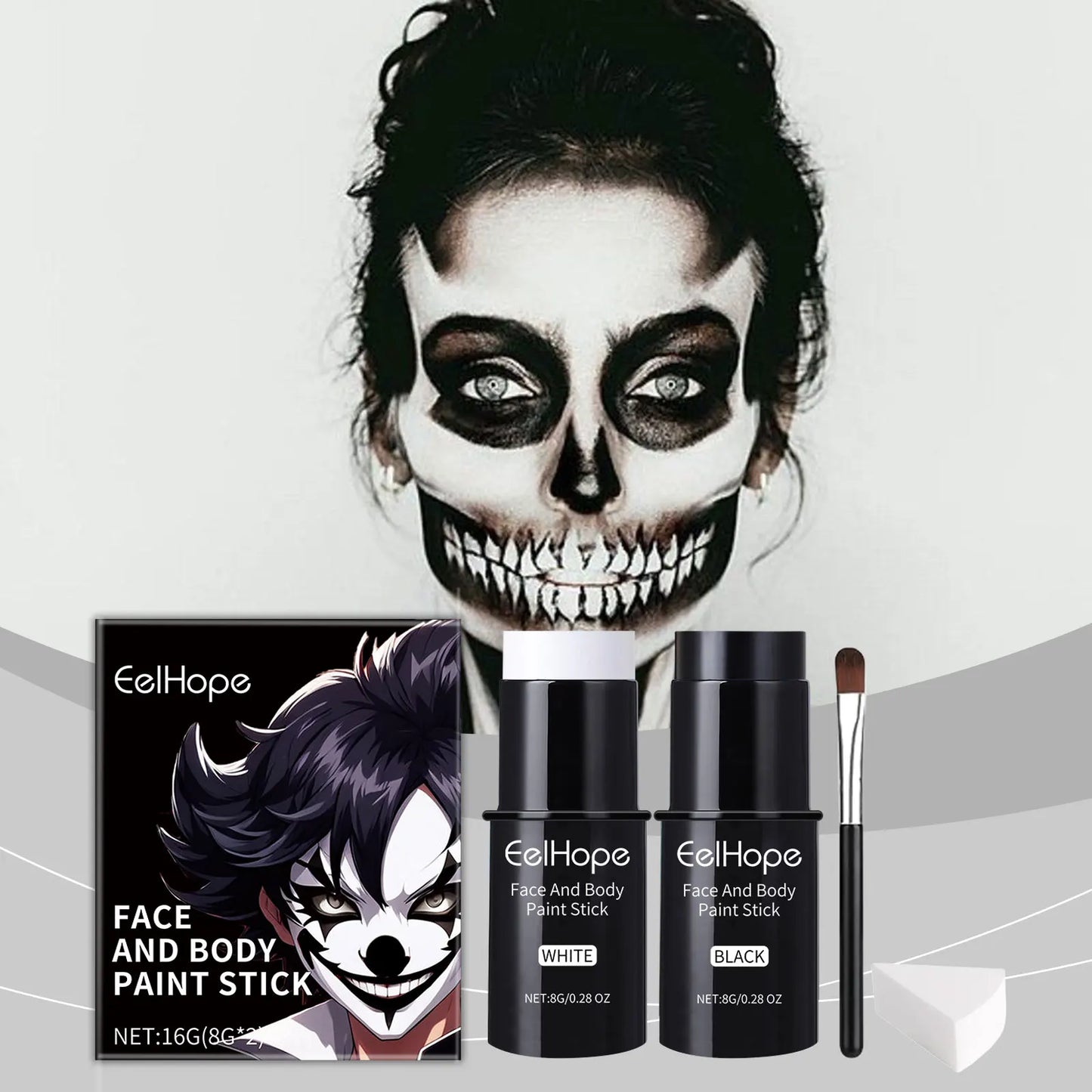 EelHope Halloween Face & Body Paint Stick – Waterproof Cosplay
